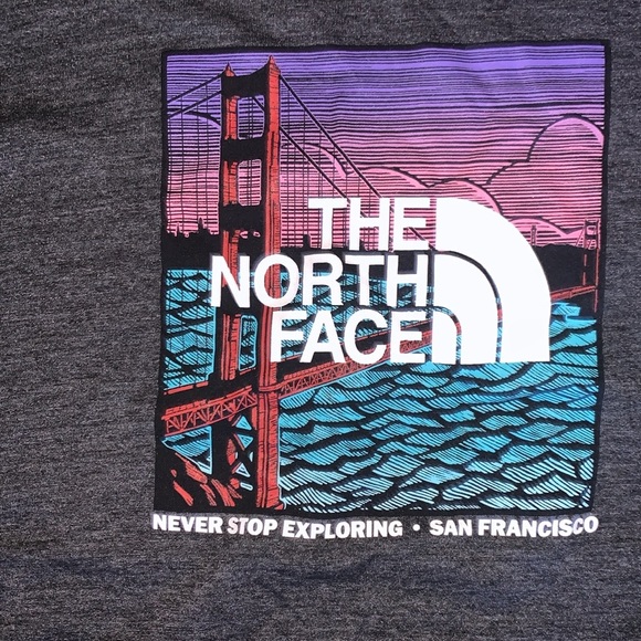 NWT The North Face Short Sleeve City Landmark Triblend Tee - San Francisco, M - Picture 2 of 9